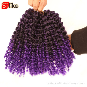 Mali Bob Afro Bohemian Twist Kinky Curly Crochet Braids Jerry Curl Weave Kinky Curly Synthetic Crochet Braids Hair Extension